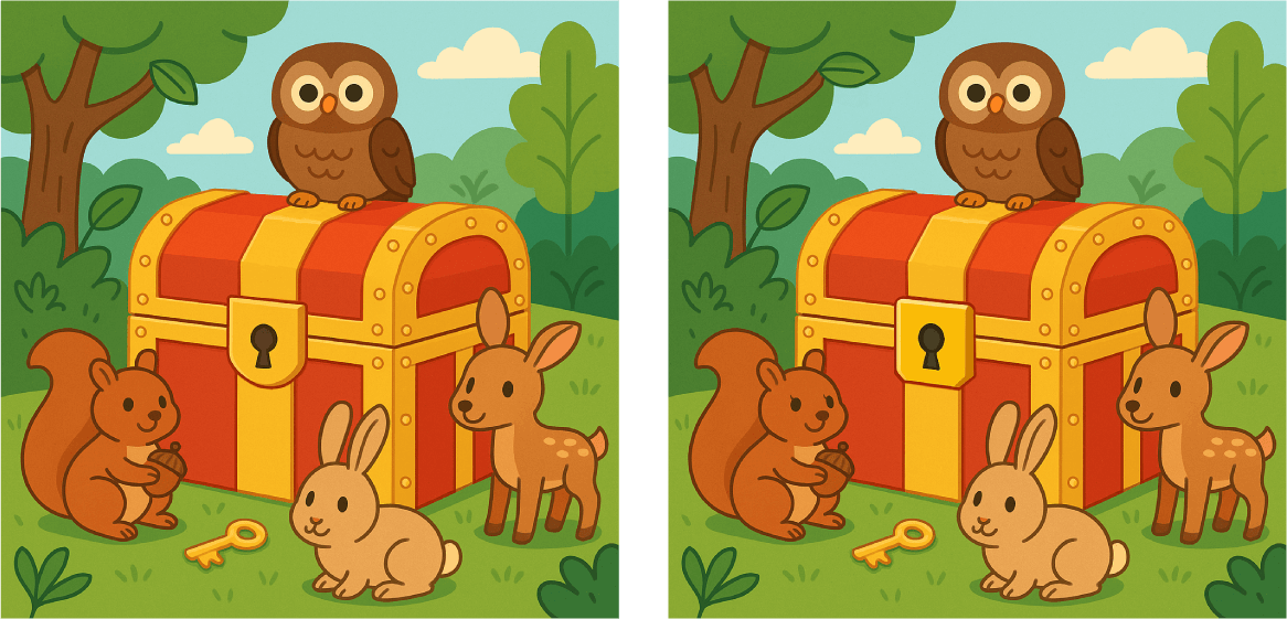 5つの間違いを見つけられるかな？