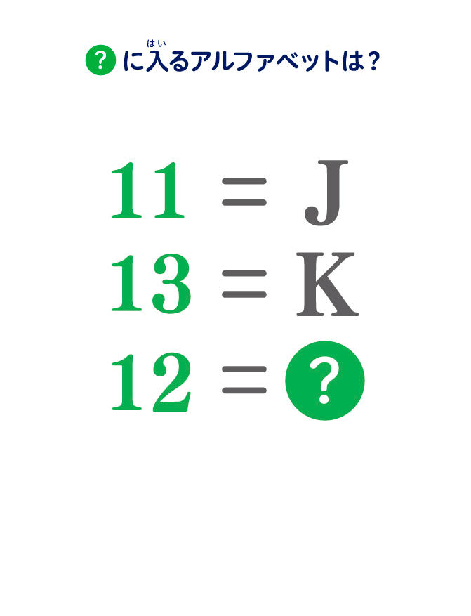 ？に入るアルファベットは？